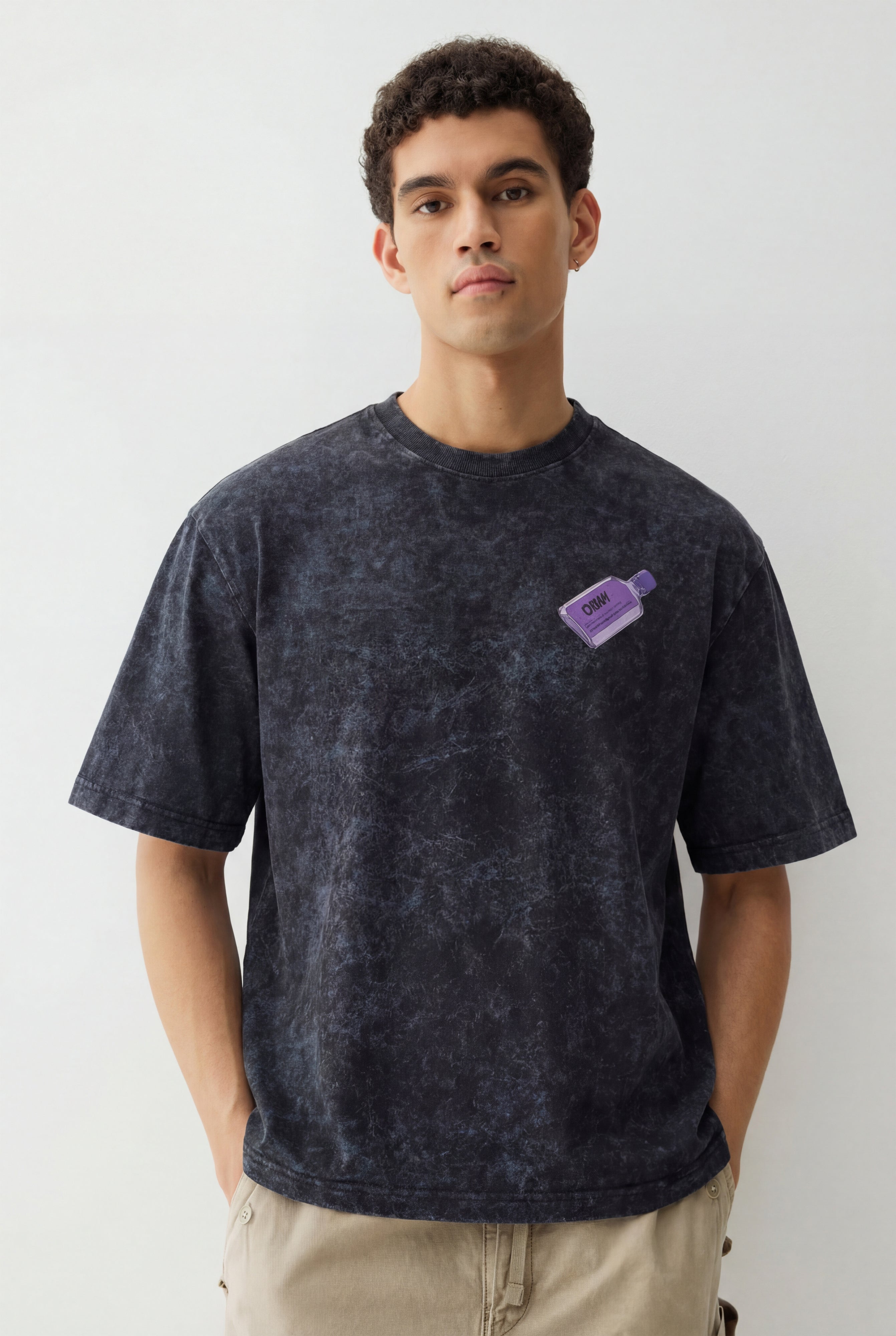 OMW Luxury Bottle Black Oversized Tshirt