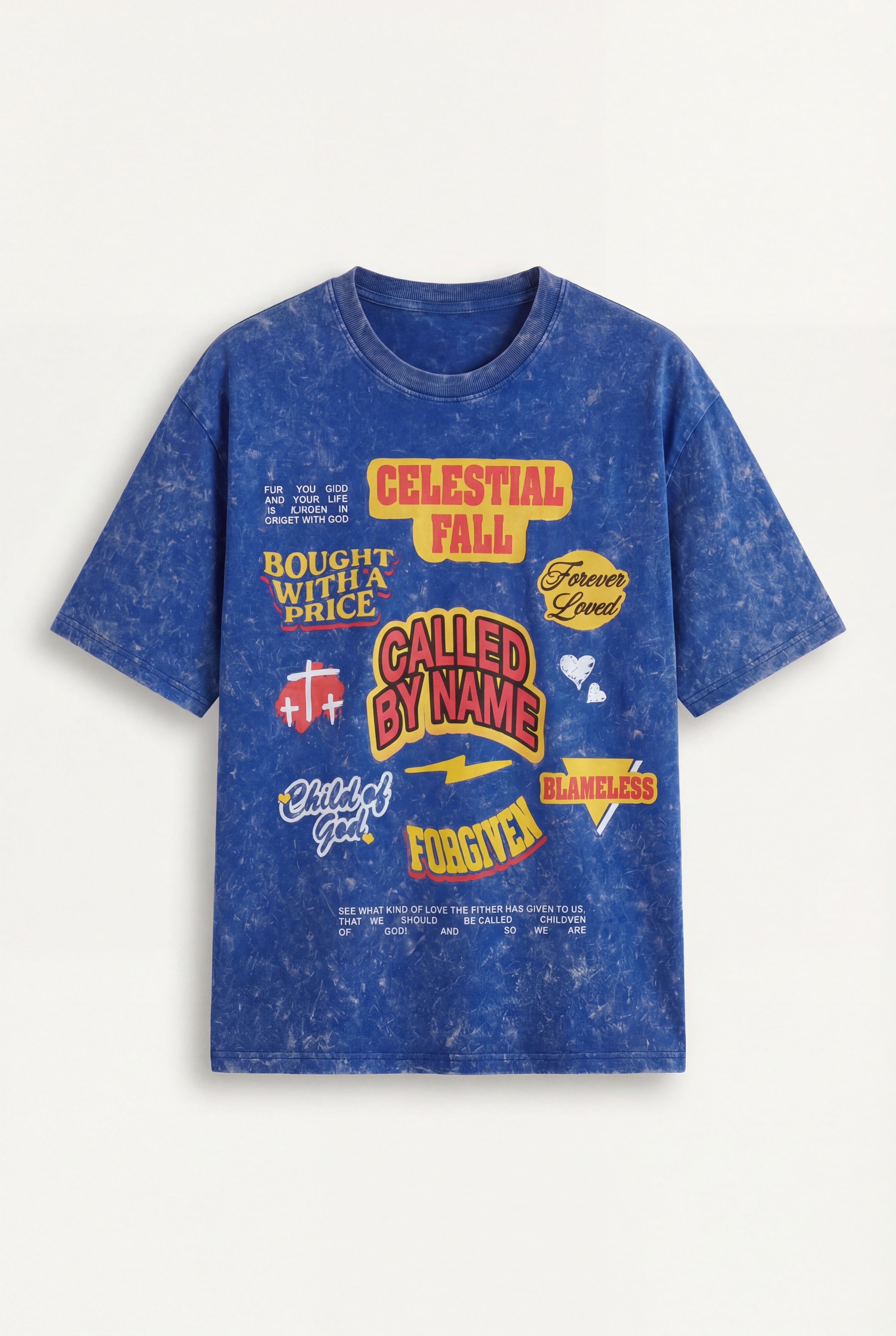 Celestial Fall Blue Oversized Tshirt