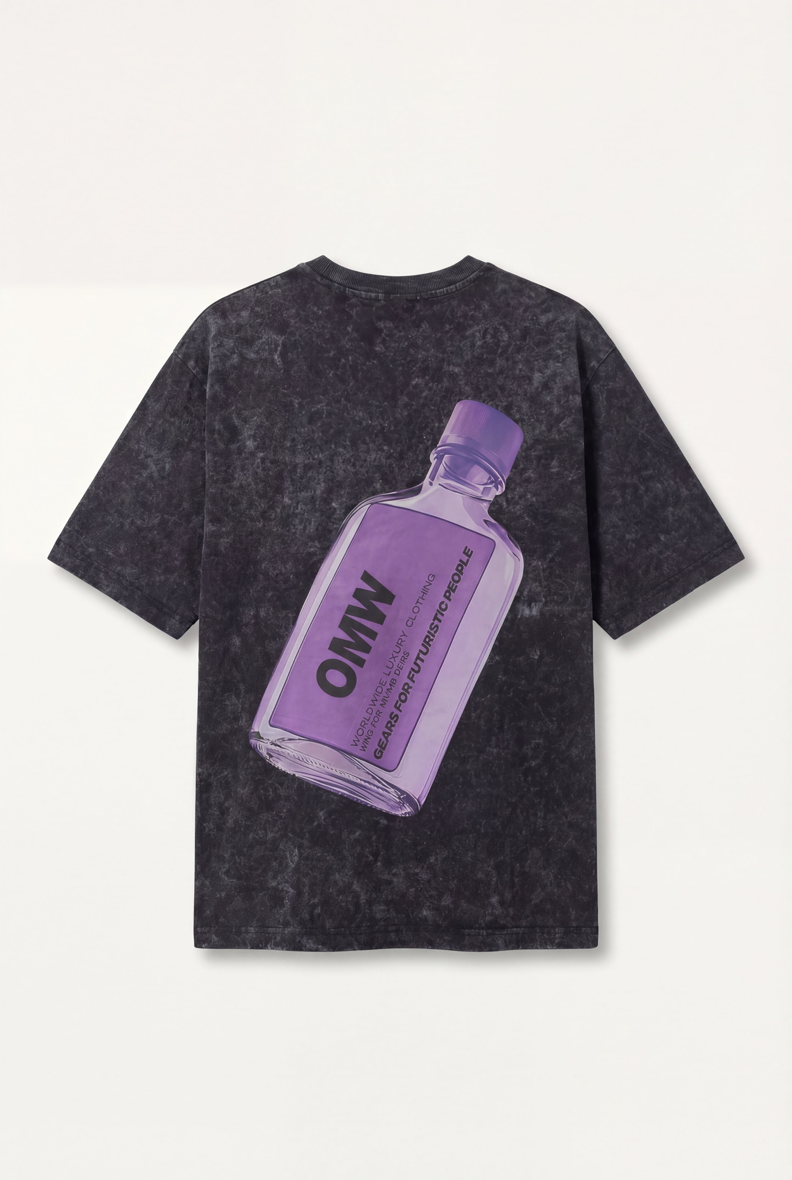 OMW Luxury Bottle Black Oversized Tshirt
